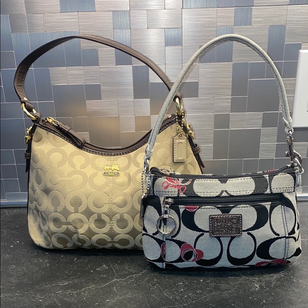 Two Coach Signature Bags